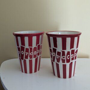 JOSHUA MAXWELL STUDIO RETRO CERAMIC POPCORN BUCKET BOWLS